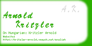 arnold kritzler business card